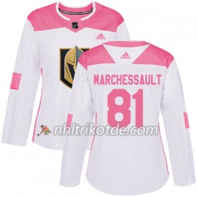 Vegas Golden Knights Trikot Jonathan Marchessault 81 Adidas 2017-2018 Weiß Pink Fashion Authentic - Dame